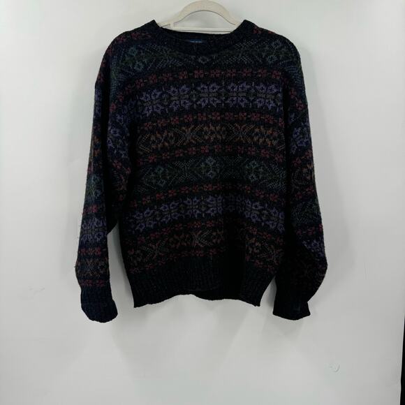 Vintage 90s Lands end made in Scotland knit Sweater - Picture 1 of 7